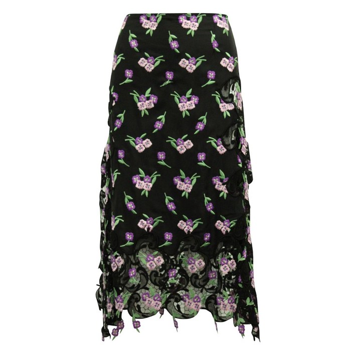 파코 라반 중고 플로럴 자수 스커트