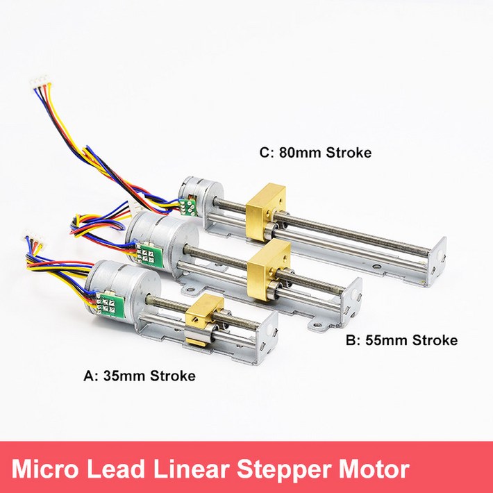 DC 스트로크 선형 액추에이터 구리 너트 슬라이더가 2 상 4 와이어 스테핑 모터 DIY 3D 프린터 5V 12V 35m DC 스트로크 선형 액추에이터 구리 너트 슬라이더가 2 상 4 와이어 스테핑 모터 DIY 3D 프린터 5V 12V 35m
