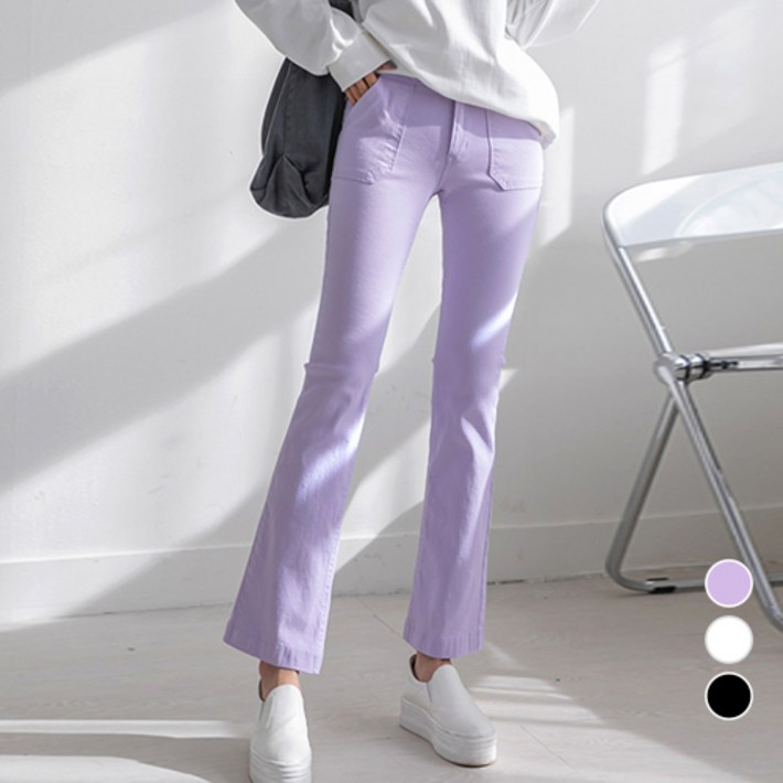 [나크21]  (S~3XL) 투버튼 부츠컷 밴딩팬츠 DM31-P-15