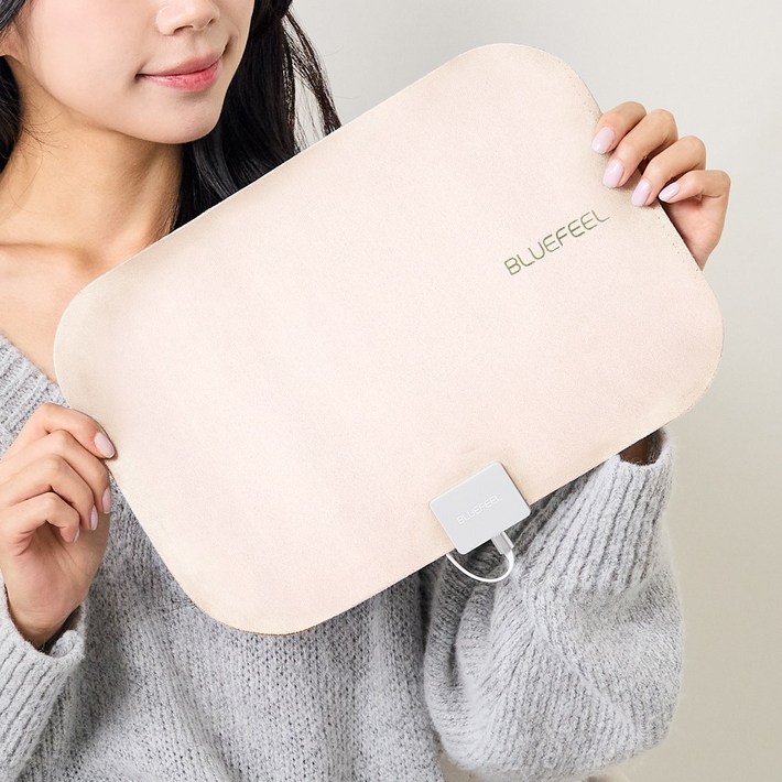 블루필 전기방석 온열방석 usb 휴대용 히트롤 히팅패드, 아이보리, 325 x 220 x 1.5 mm