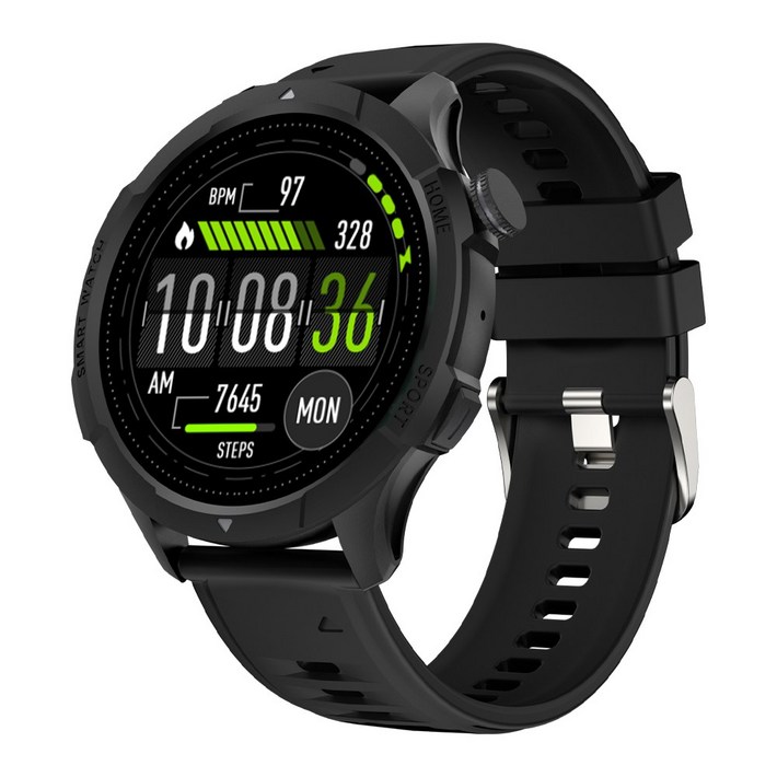 와피크 통화가능 블루투스 스마트워치 ST10 1.43인치 AMOLED 대화면 한글판 AI운동인식, GPS  블루투스, 3.6cm, 블랙