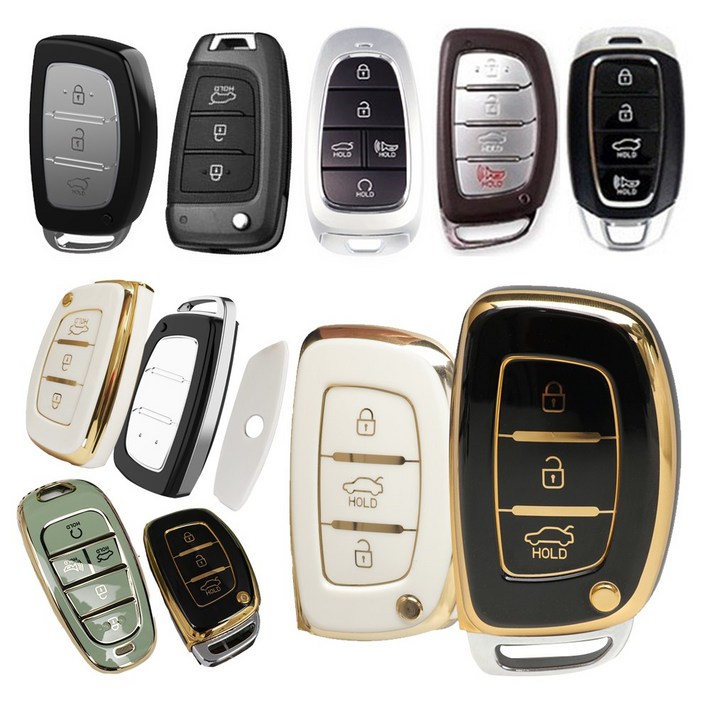 바이어블 현대 호환 차량용 TPU 풀커버 키케이스 키홀더 키커버 / 쏘나타 넥쏘 그랜저 아반떼 투싼 제네시스 쿠페