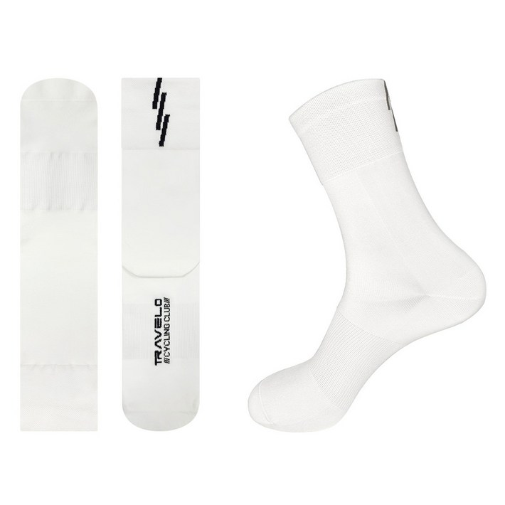 트레벨로 컴프레션 자전거 양말 2pcs, 화이트, 2개