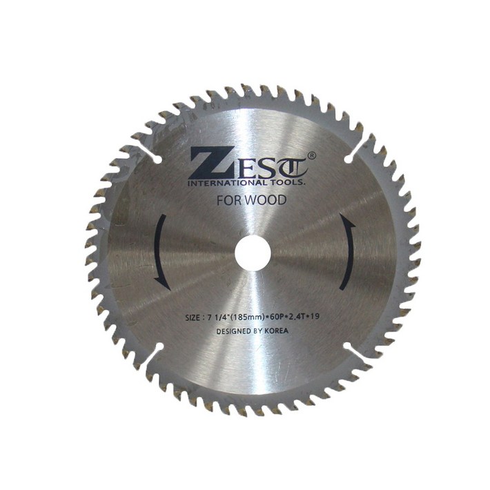 제스트 목재용 7인치 원형톱날 초경톱날 60날 두께 2.4T 내경 19mm 목공용톱날 ZEST 제스트 목재용 7인치 원형톱날 초경톱날 60날 두께 2.4T 내경 19mm 목공용톱날 ZEST