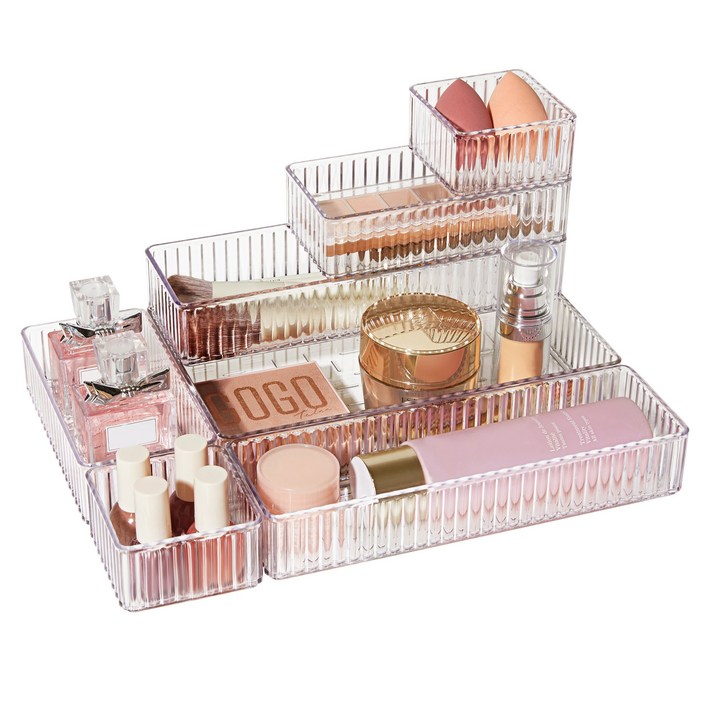 Vtopmart 조립식 다용도 정리  트레이 수납함  스태커블서랍용