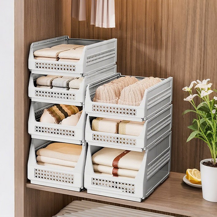 콜콜러브 접이식 리빙박스 다기능 슬라이딩 옷정리 수납함 옷장 수납 정리함 3P