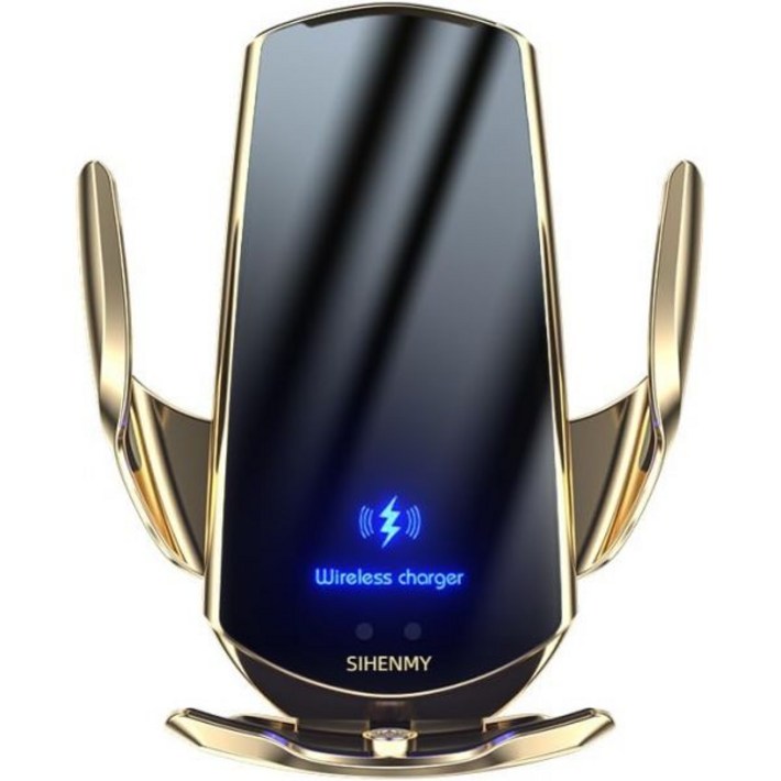 무선 차량 충전기 SIHENMY 15W 자동 클램핑 휴대폰 거치대 아이폰 14 13 12 미니 프로 맥스 11 XR XS X 삼성 갤럭시 S23 울트라 S22 S21 S10