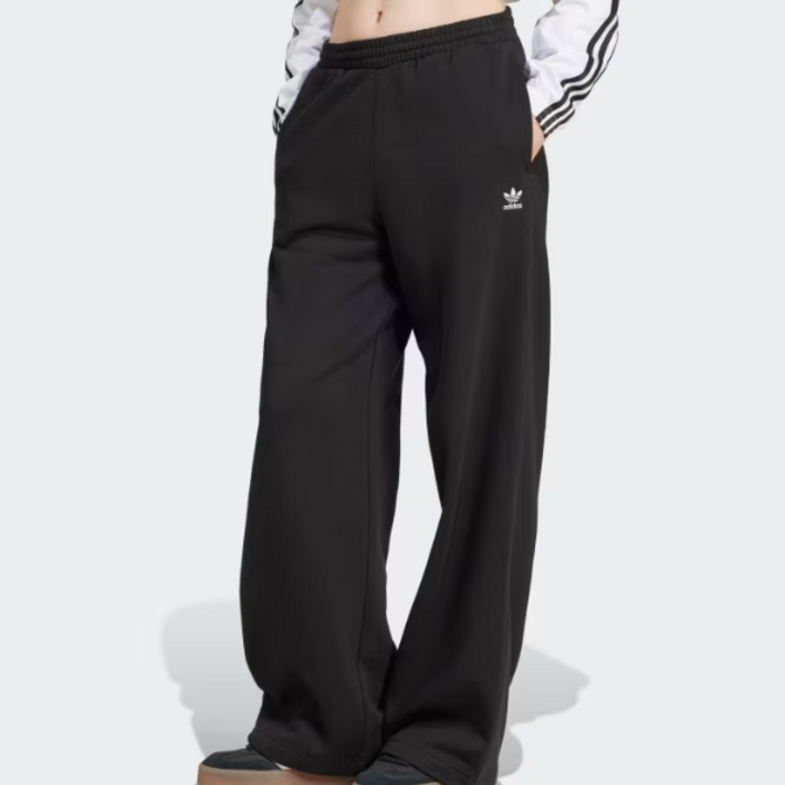 아디다스공식매장의류 여성 와이드 레그 플리스 기모 팬츠 JN3030