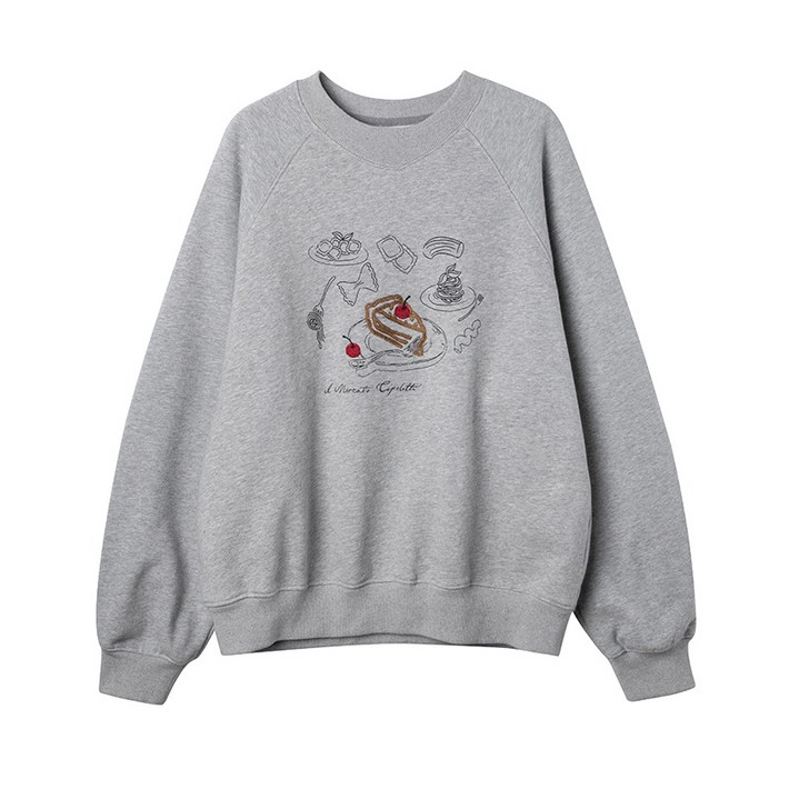 권앤샵 여성용 레터링 루즈핏 맨투맨티셔츠