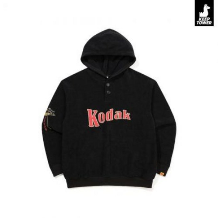 코닥 씨네라운지 코지 기모 후드티 K5423LHDY1BLK