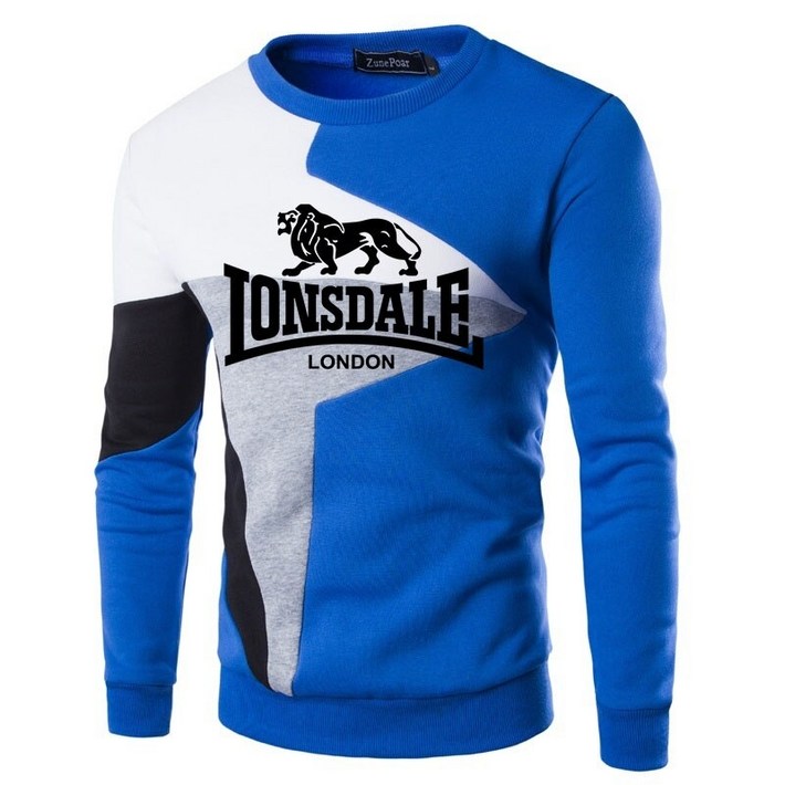 2022 lonsdale 가을 최신 문자 인쇄 남성 라운드 넥 패션 모든 매치 스트리트 남성 개성 캐주얼 라운드 넥 탑