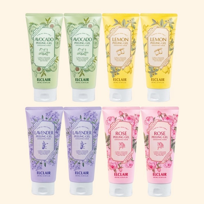 NEW 엘클레어 필링젤 시즌2 혼합 아보카도2개레몬2개라벤더2개로즈2개, 200ml, 8개