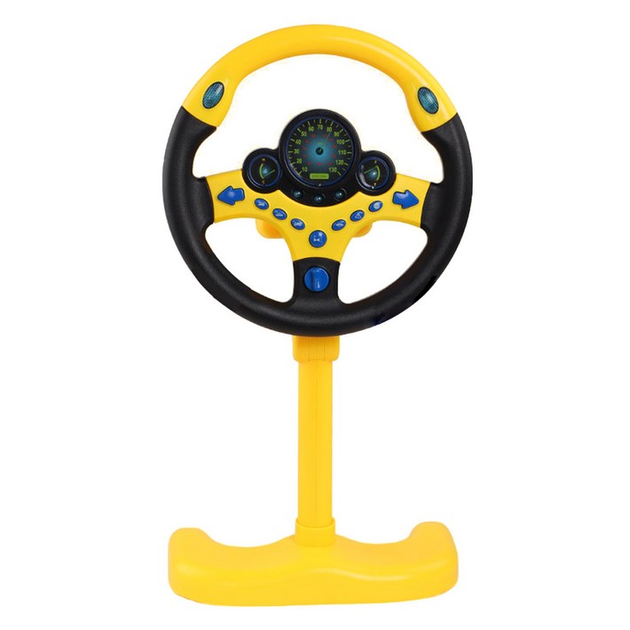유아용 자동차 운전놀이 장난감핸들 KC인증, 옐로우, 스탠드핸들완구옐로우