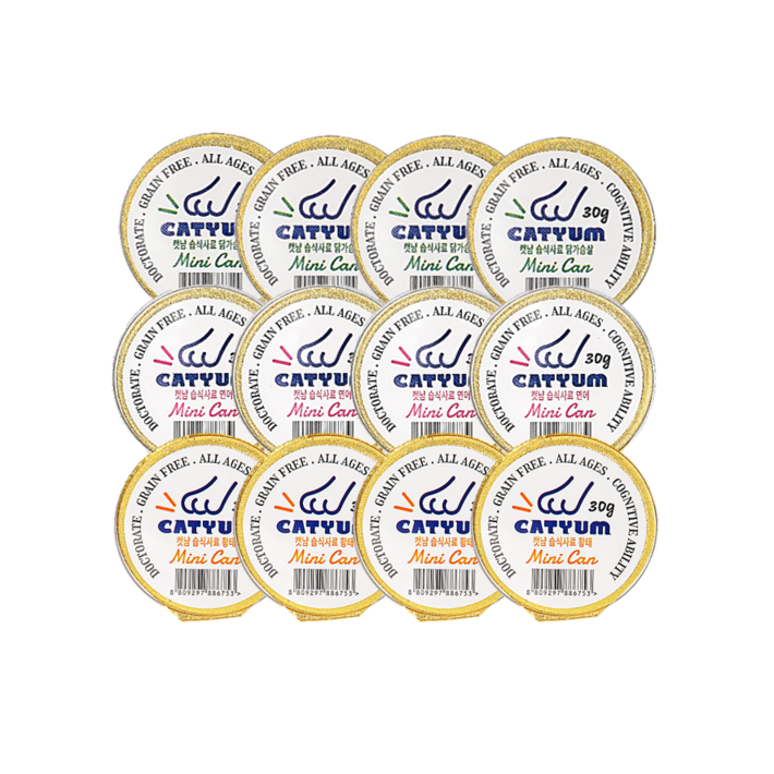 베러펫 캣냠 고양이습식사료 고양이캔 고양이사료 닭가슴살연어황태 30g, 12개