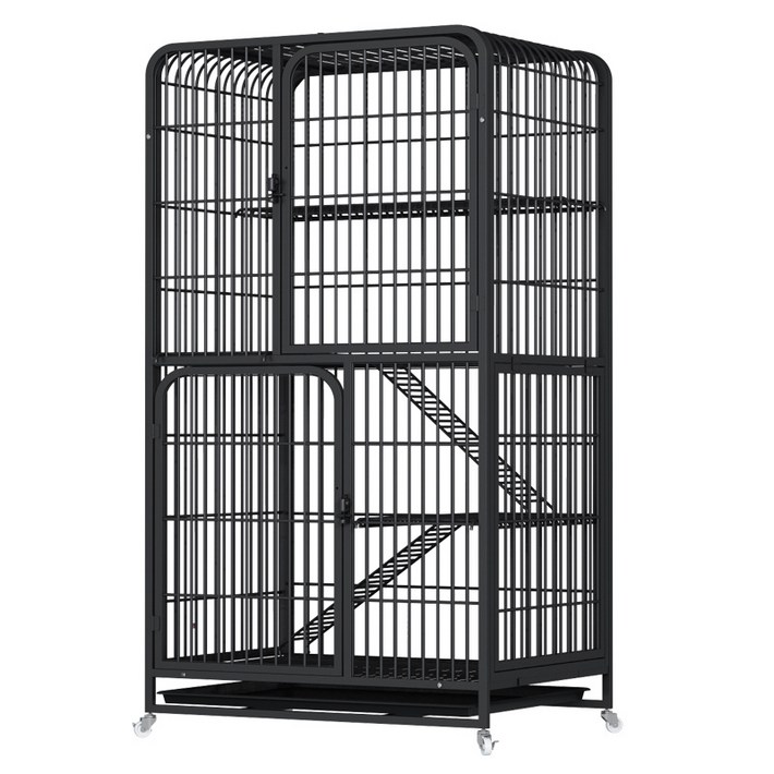 더디테일 고양이 철장 케이지 대형 이동식 빌라 호텔장 격리장 애완동물 수납장 철창, 화이트, 1개