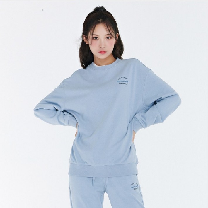 체이스컬트경산 NC  남녀공용 레터딩 기본  맨투맨 라운드 긴팔 티셔츠