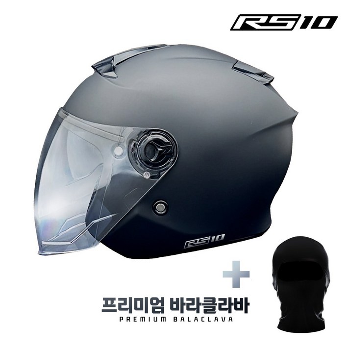 오토바이헬멧 RS10 스탠다드 초경량 스쿠터 오픈페이스 헬멧 1050g(바라클라바)