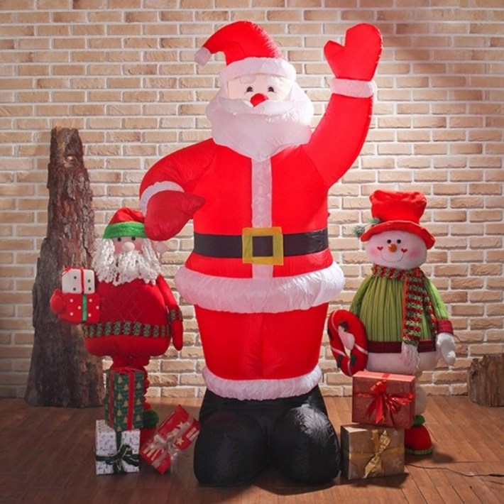 크리스마스 산타클로스 2m 에어 대형 풍선 바람 인형 이벤트 파티 야외 장식
