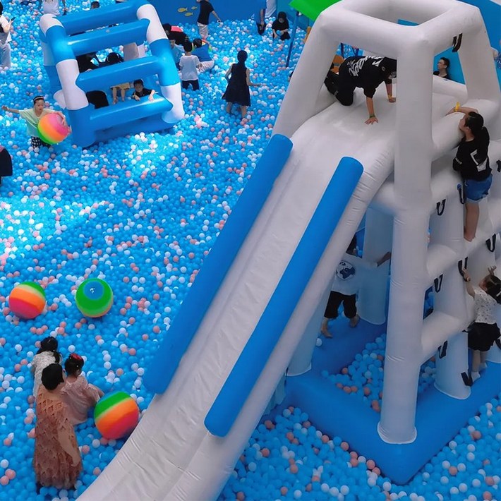 물놀이 워터슬라이드 야외 펜션 에어풀장 에어바운스, 1개, 기본 색상