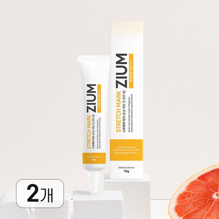 ZIUM 스트레치 마크 튼살관리 겔, 15g, 2개