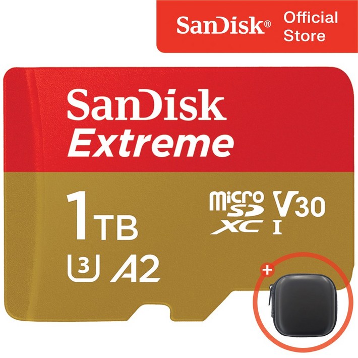 샌디스크 익스트림 마이크로 SD 카드 메모리 케이스, 1TB, 1개