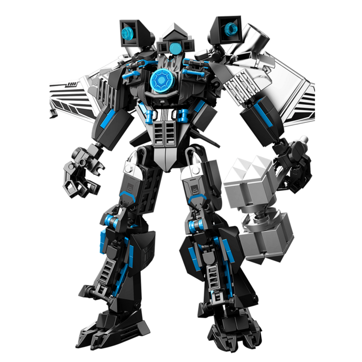 FunKKU 스키비디 토일렛 skibidi toilet 레고호환블록 업그레이드 타이탄 카메라맨 블럭 pcs400, 1개, 블랙