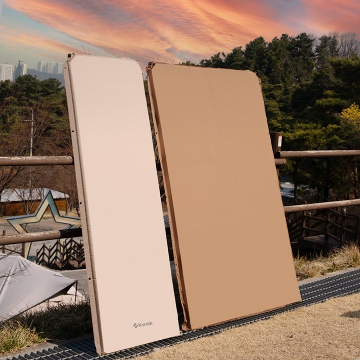 카르닉 톤온톤 자충매트 캠핑 에어매트 3T6T, 베이지더블