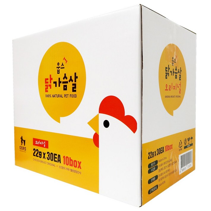 웁스 닭가슴살 오리지널 반려동물 간식, 22g, 30개 웁스 닭가슴살 오리지널 반려동물 간식, 22g, 30개