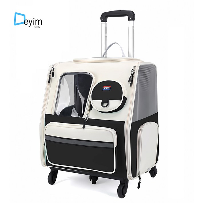 eyimtech 초대형 반려동물 백팩 강아지 고양이 이동가방 이동식 백팩 접이식 반려동물백팩캐리어휠