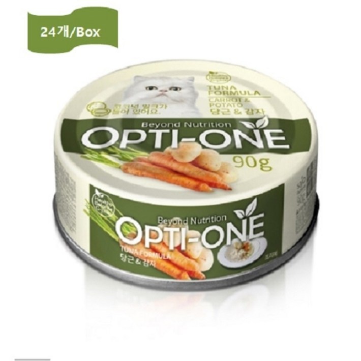 사조 옵티원 흰살 참치 당근과 감자 90G 1BOX24캔 고양이간식, 당근,감자, 90g, 24개