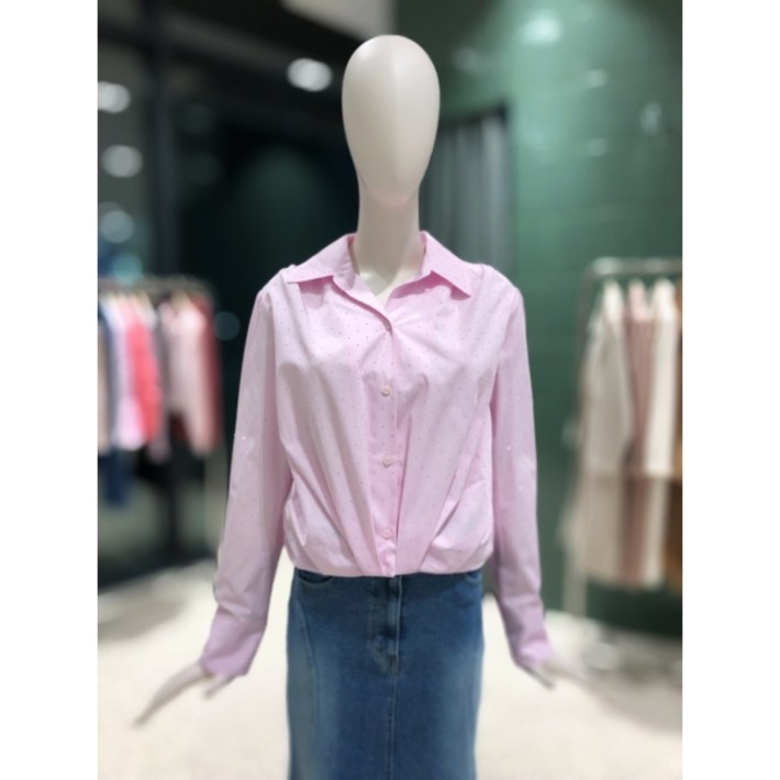 백화점 듀엘 밑단셔링큐빅셔츠블라우스 L251PSC015 아울렛
