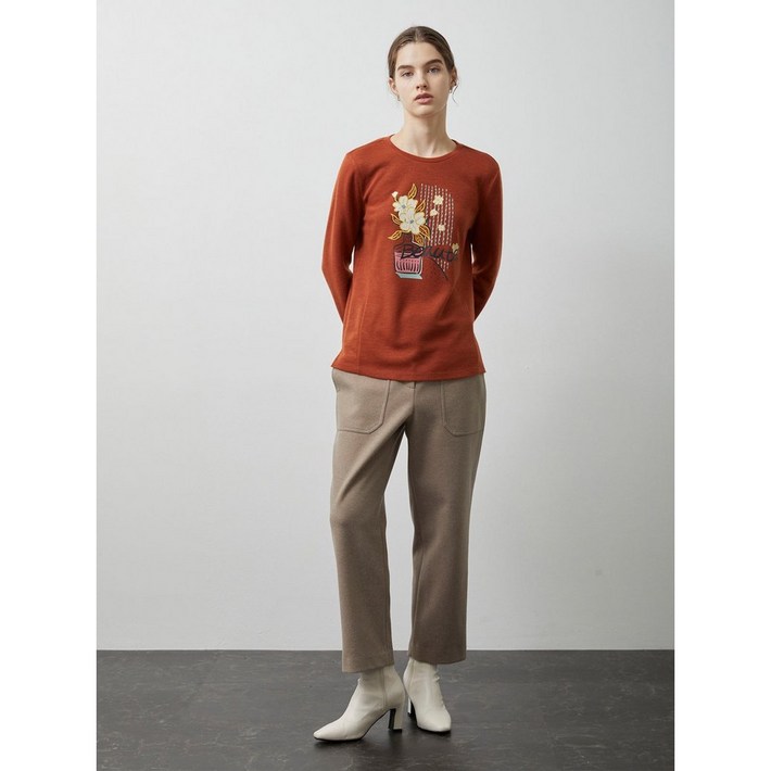 올리비아로렌 여성용 뷰티 포인트 티셔츠 VOBAL4W9151