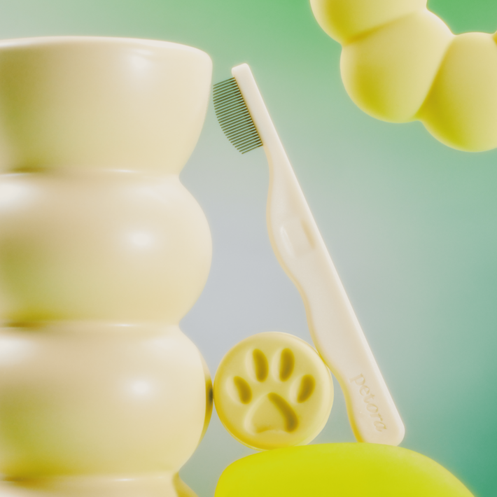 페토라 브러시 온 미 눈꼽 빗, 버터콤, 둥근 라운드, 베이지, 1개