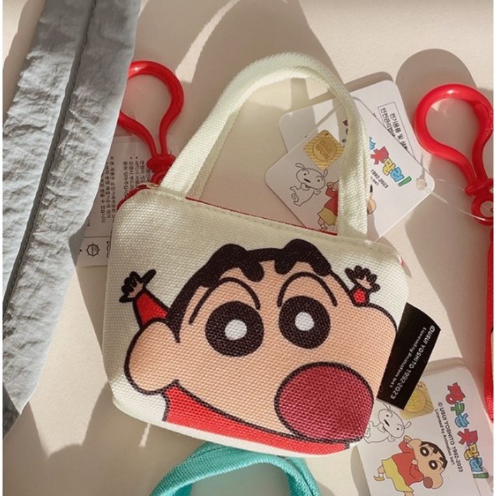 정품 짱구는 못말려 손잡이 가방 미니 파우치 키링 정품 짱구는 못말려 손잡이 가방 미니 파우치 키링