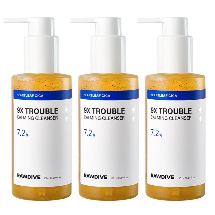 로다이브 어성초 9X 여드름 제로 앰플 피지 클렌징 3개, 3개, 150ml