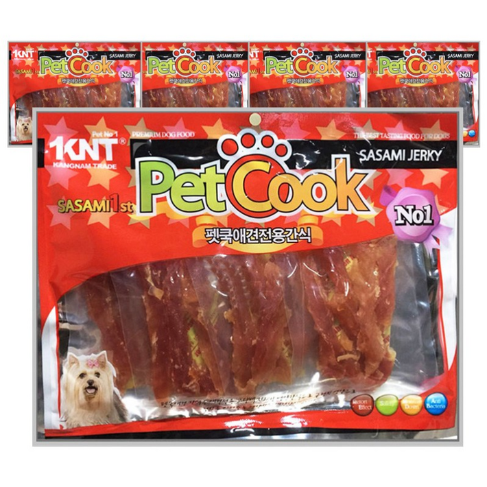 펫쿡 대용량 강아지육포 간식 300g x 5봉, 300g, 1개