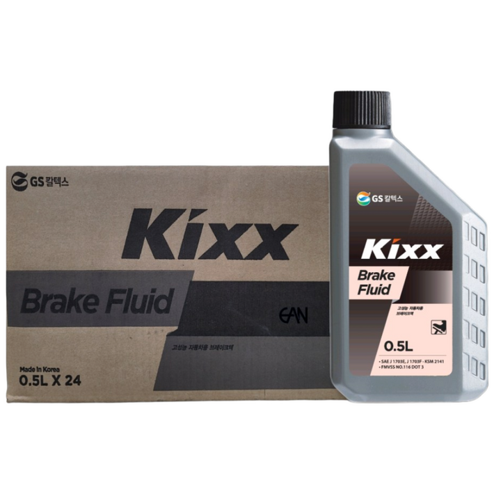 킥스 브레이크오일 DOT3 0.5L, 1개, 킥스 브레이크오일 DOT3 0.5L