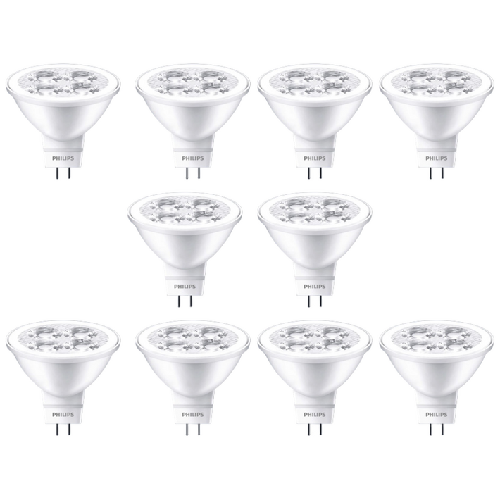 필립스 MR16 5W LED 에센셜 할로겐 램프, 10개, 주광색