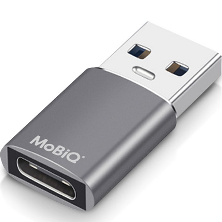 모비큐 A 타입 USB 3.2 to C타입 변환 OTG 10Gbps 고속 젠더 스페이스 그레이, EMATCP1P