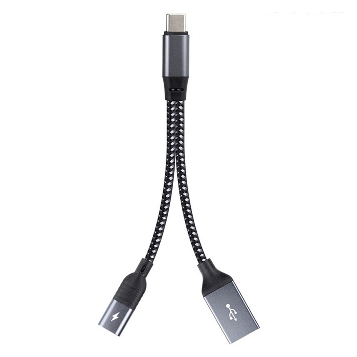 컴스마트 USB C타입USB 3.0A 멀티단자 OTG Y형 젠더 케이블 GS821