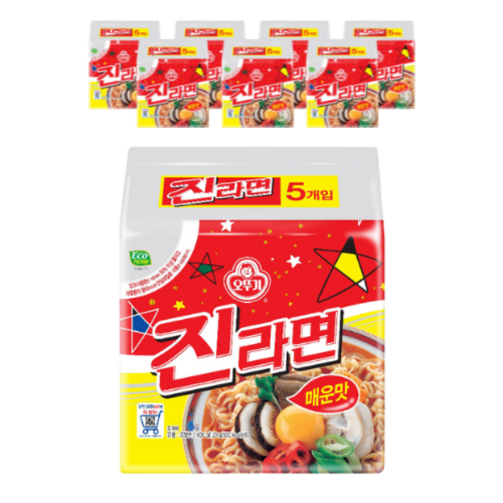 오뚜기 진라면 매운맛 멀티팩 120g