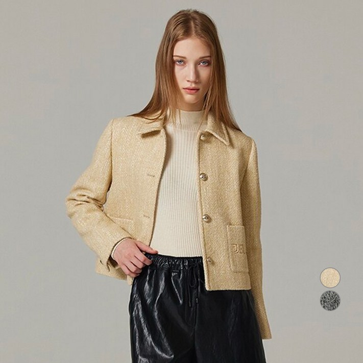 나이스클랍 여성용 자수 크롭자켓 N234MWC901