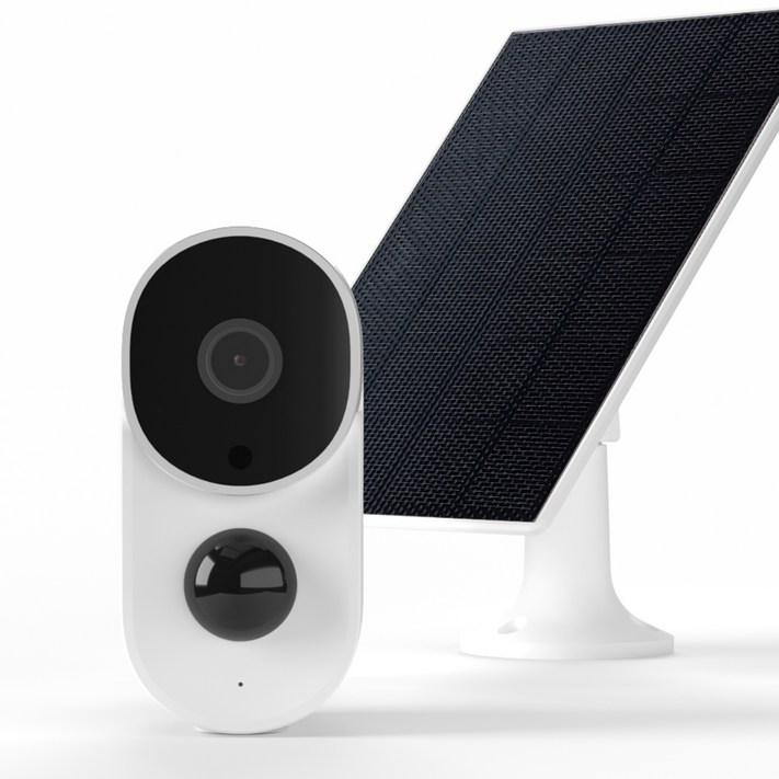 오아 홈큐리티 무선 스마트 카메라 태양광 충전 패널 키트 CCTV 실내외겸용, OIP002WH, 1개