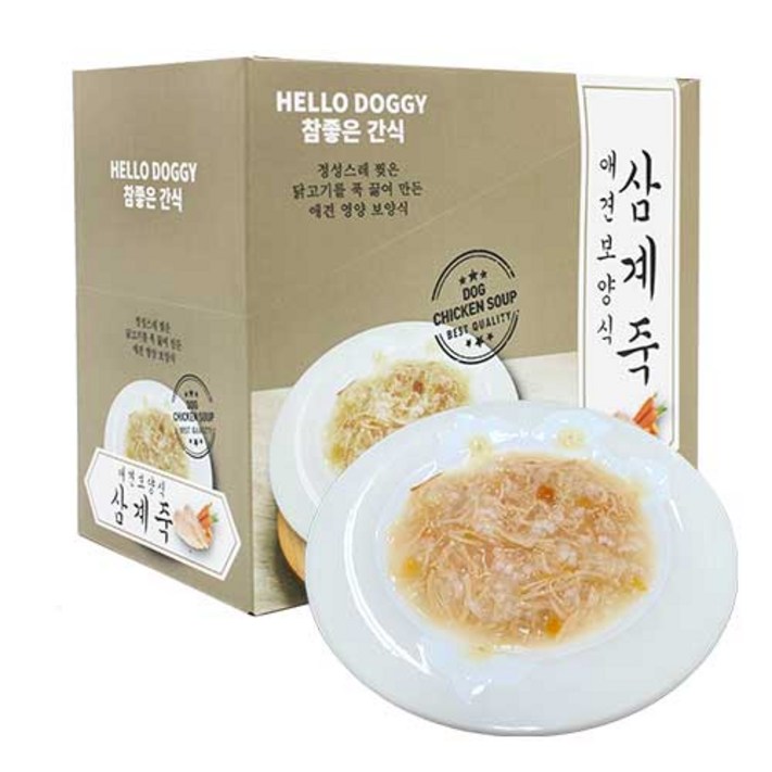 참좋은간식 삼계죽 강아지 간식 80g