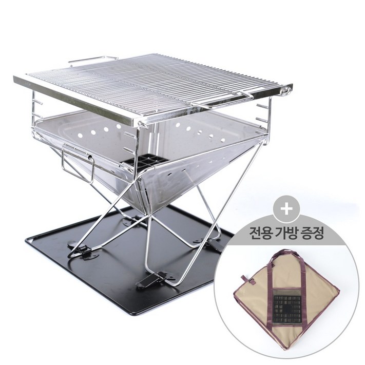 CAMP TIME 캠프타임 접이식 캠핑화로대 불멍화로 바베큐그릴 TRB, 1개