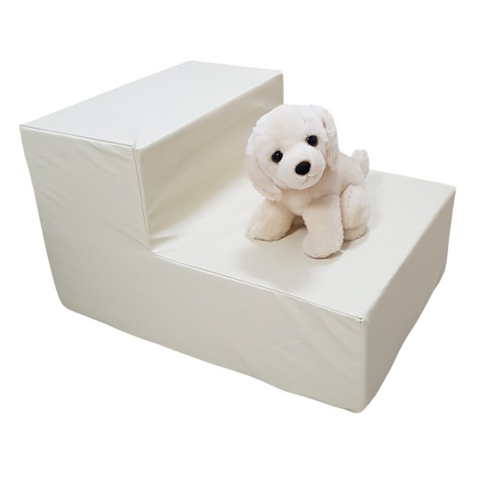 8DECO 강아지계단 애견계단 펫스텝 모음 1단2단3단4단 커버솜포함 ce4, 아이보리 방수, 1개