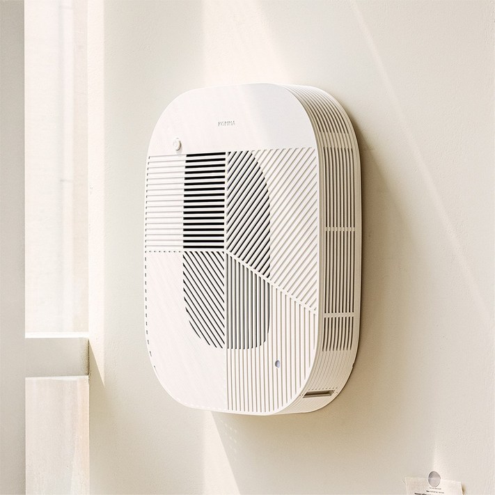 콤마 공기청정기 로브 벽걸이형 안방 아이방 소형, 크림화이트