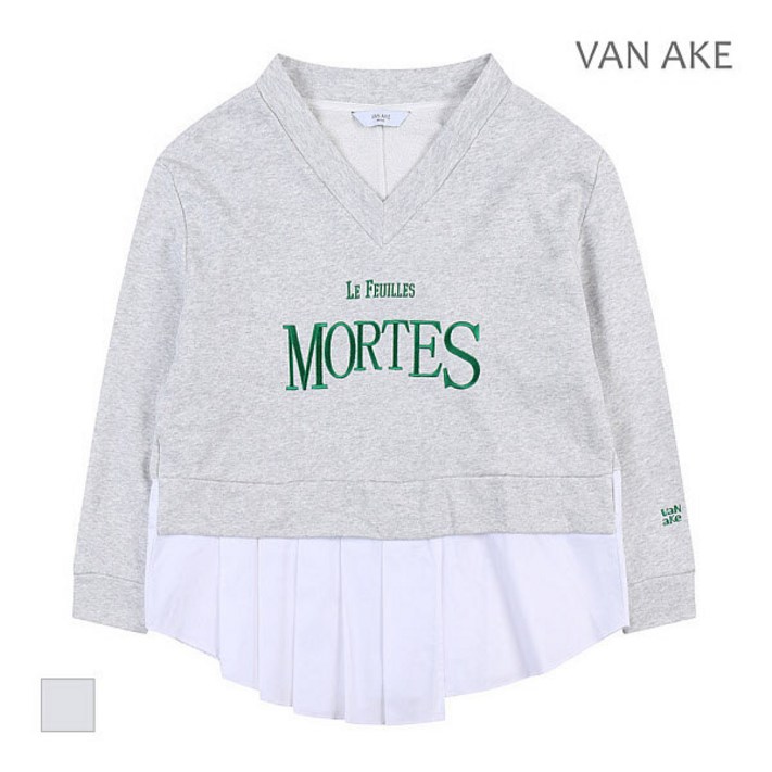 반에이크 반에이크  브이넥 밑단 배색티셔츠VB2XTSUD01Z P003128359