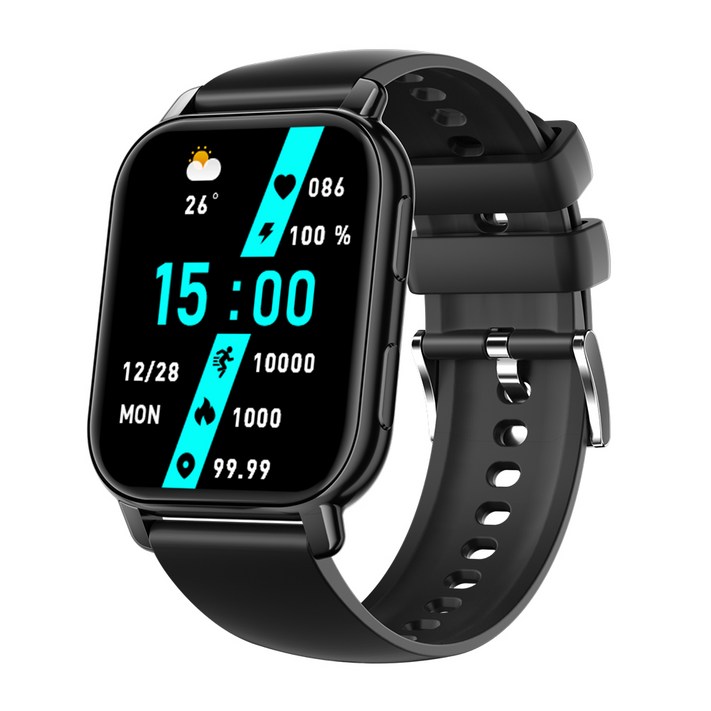 크리스마스 특가WAPIK 와피크 통화 스마트워치 P5S 1.85인치 초등학생 어린이, 블랙, 4.7cm