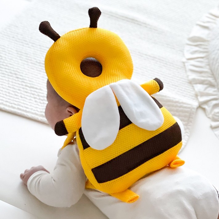 리틀클라우드 유아 아기 머리쿵 방지 머리 보호대 쿠션, 1개, 꿀벌